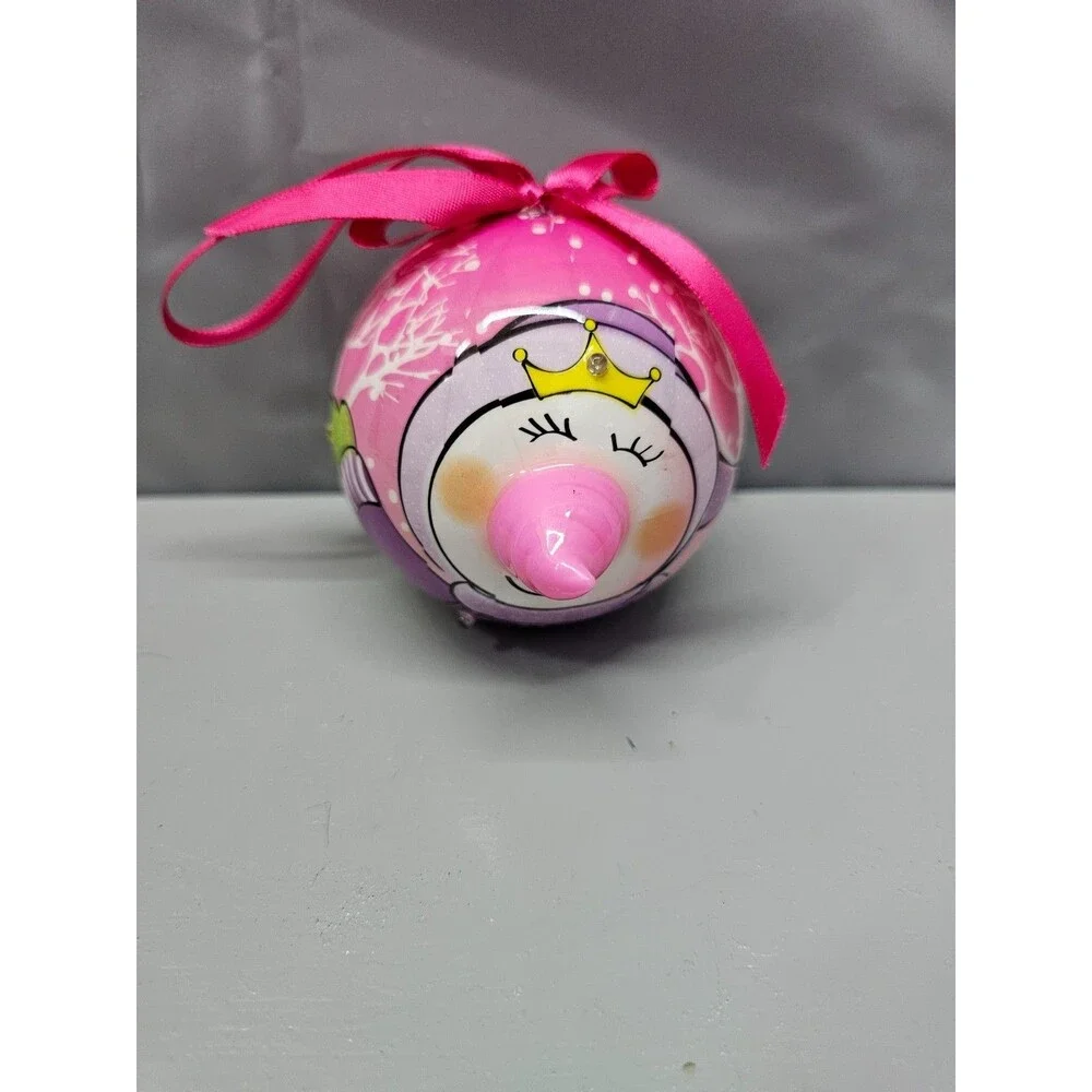 Light Up Pink Princess Gnome Ornament Christmas Battery Operated 4